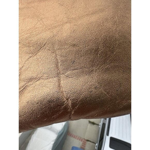 David Mehler for DAME 70s vintage snakeskin leather copper crescent shoulder bag - Picture 11 of 13